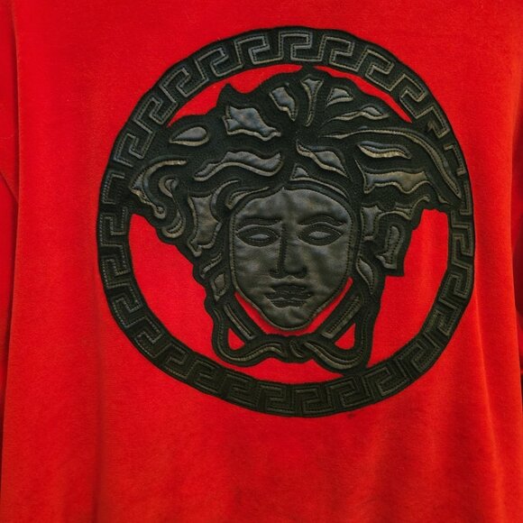 RED VELVET VERSACE MEDUSA ZIP UP JACKET - Picture 4 of 7